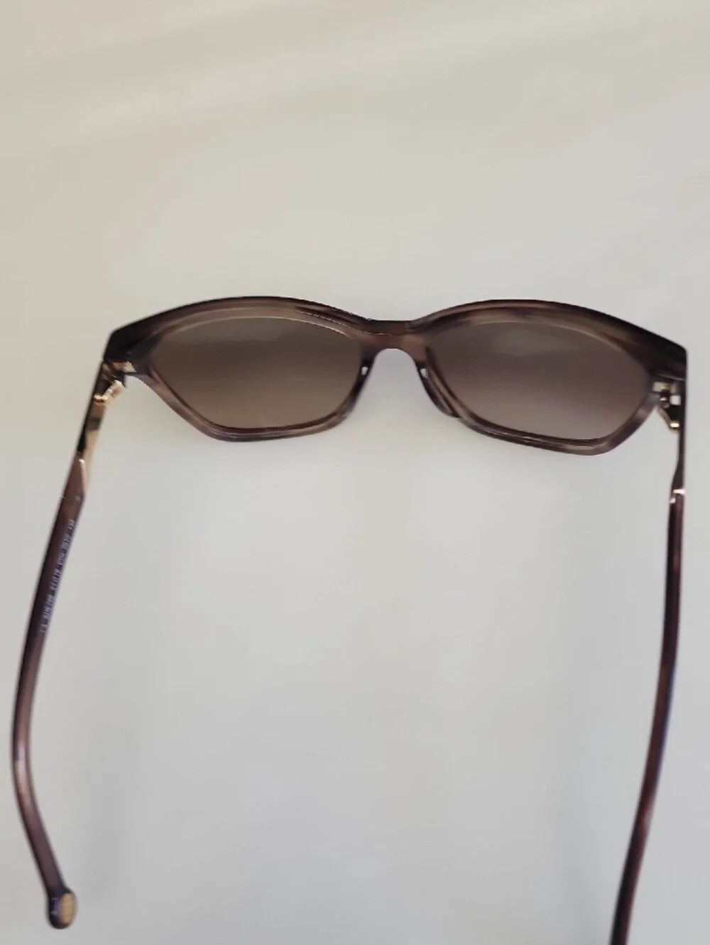 Carolina Herrera Brown Cat-Eye Sunglasses with Brown Lenses